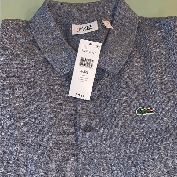 Lacoste Sport Polo Size 8 3XL Light Indigo Blue - Picture 3 of 3